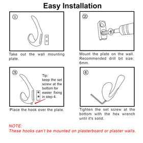 Metaliby packaging includes screws and DIY mounting guide.