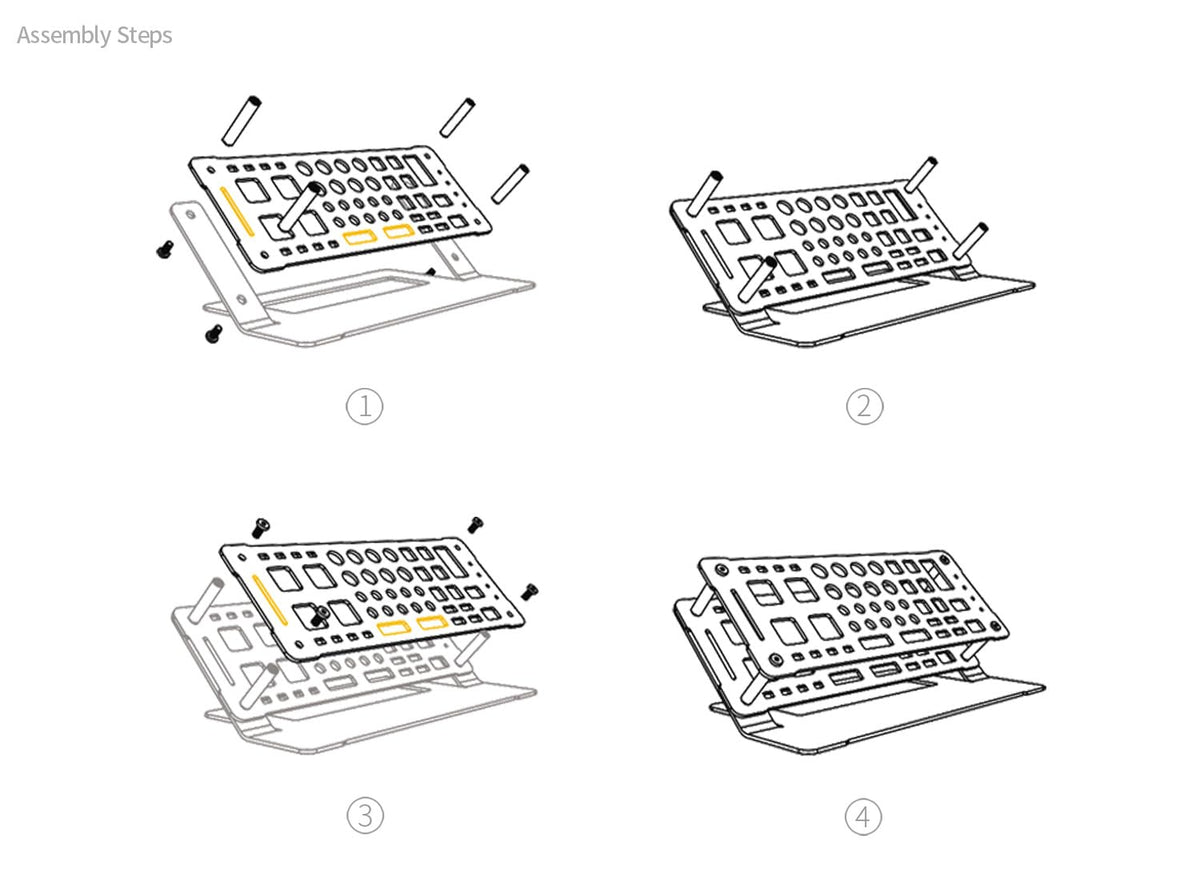 METALTER rack with rubber feet protects surfaces and reduces slipping.