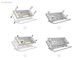 METALTER rack with rubber feet protects surfaces and reduces slipping.