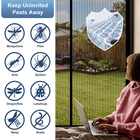 METAONLY screen door in action with kids and pets passing through
