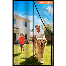 METAONLY magnetic screen door closeup weave shows durable mesh for frequent use and airflow.