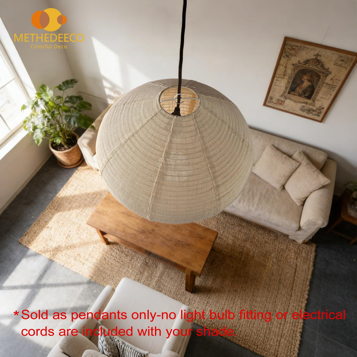 METHEDEECO foldable fabric shade demonstrates easy setup and stylish minimalism.