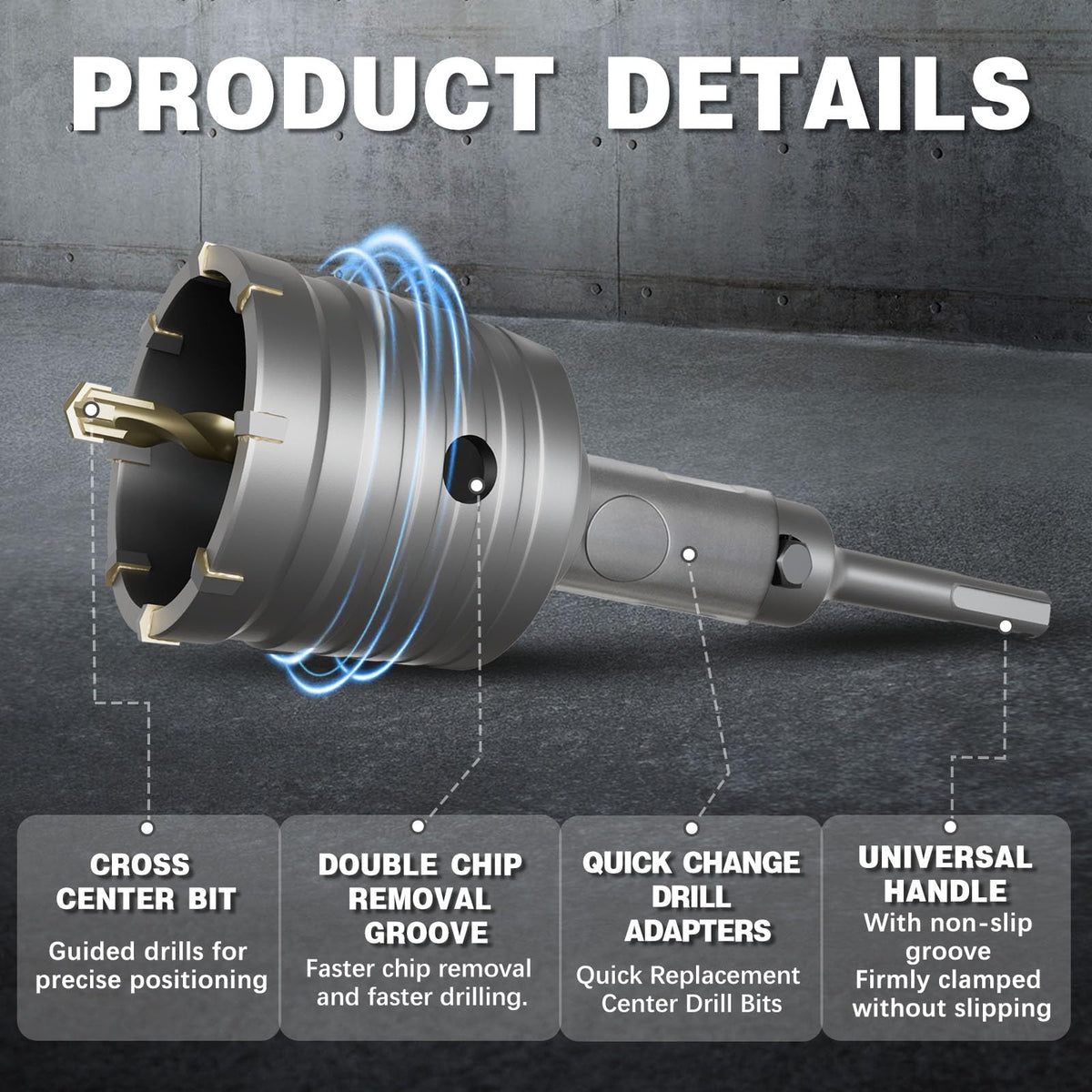 METOTY 65mm hole saw for larger masonry bore holes