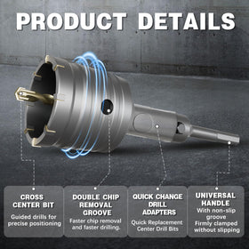 METOTY 65mm hole saw for larger masonry bore holes