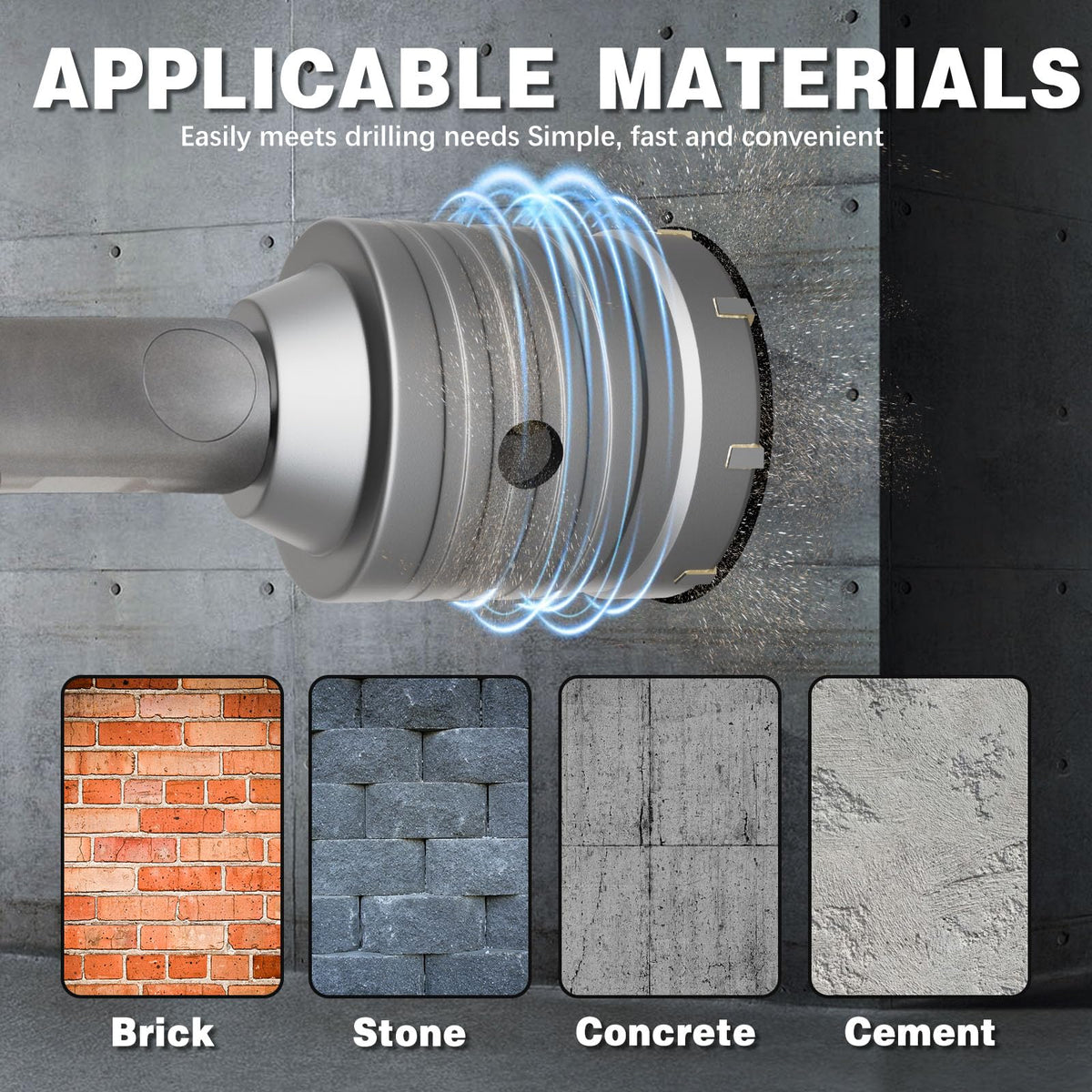METOTY 80mm hole saw for fast brickwork and plaster openings