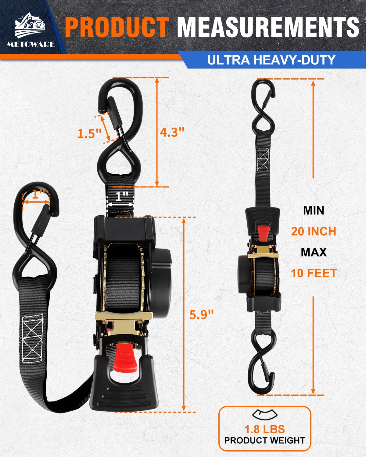 METOWARE vinyl-coated hooks closeup protecting cargo surfaces