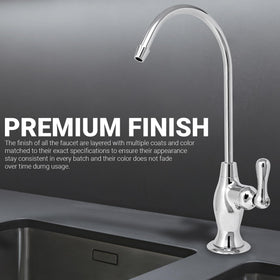 Metpure faucet with pre-installed tubings and hardware for quick installation