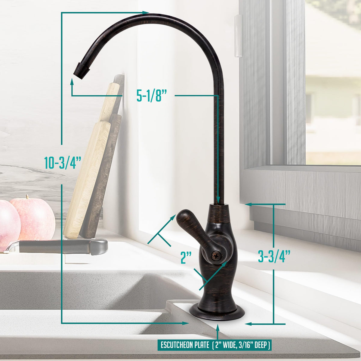 Compatible with 1/4-inch OD feed tubes; adapter available for 3/8-inch systems.