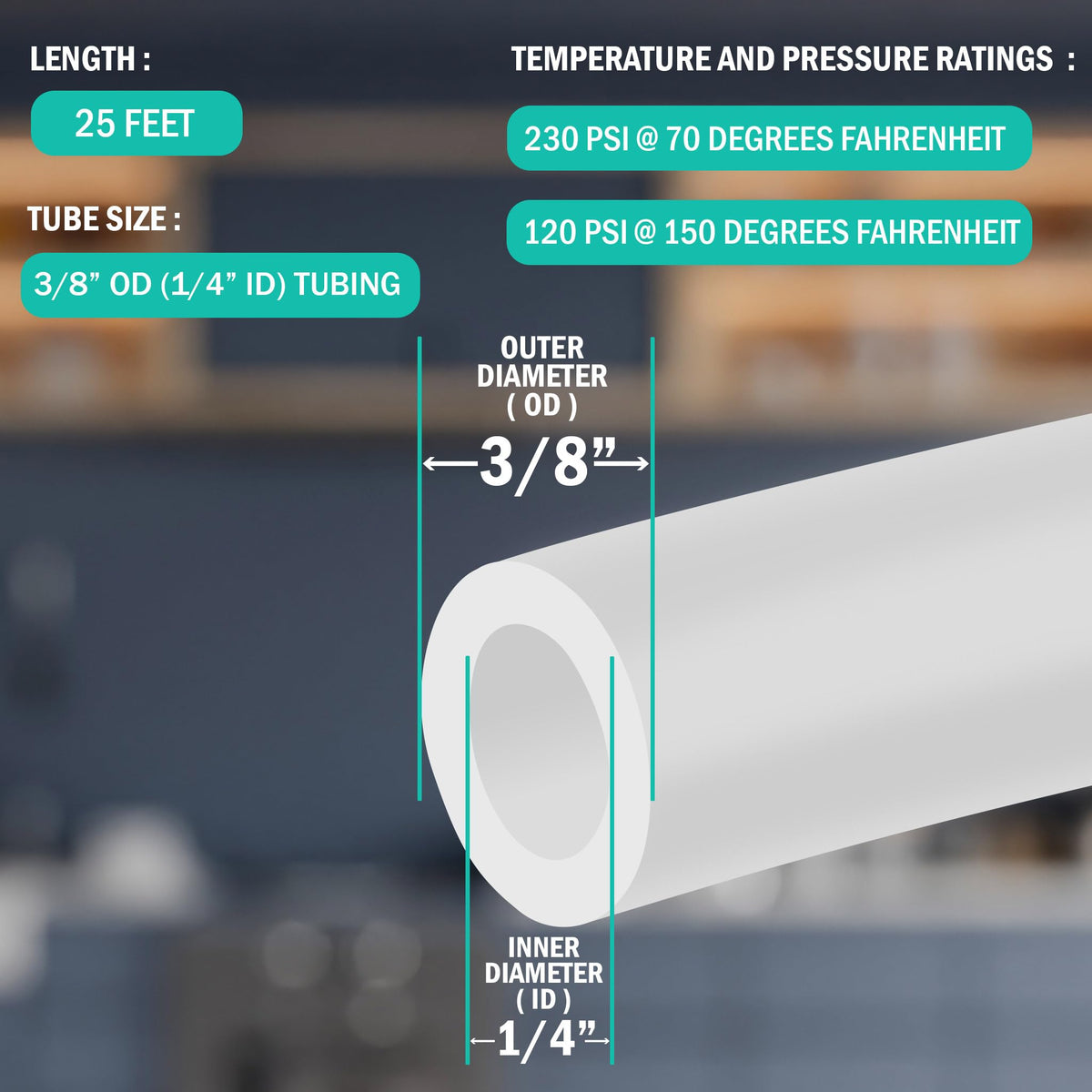Metpure LLDPE tubing connects fridge water lines with durable, food-grade material