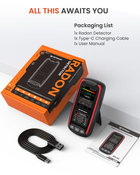 METRINARY Radon Detector portable-use shows versatility for different spaces.
