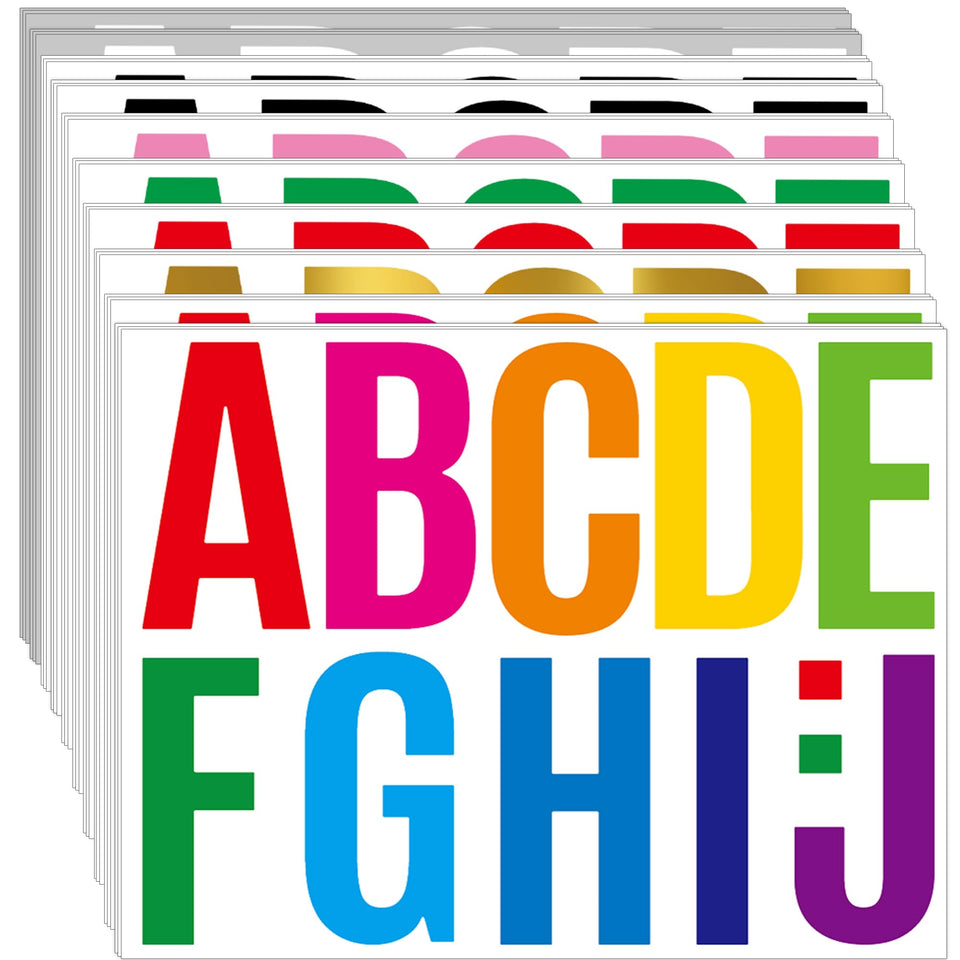Metsyth 4-inch alphabet letters on vinyl for classroom signage.