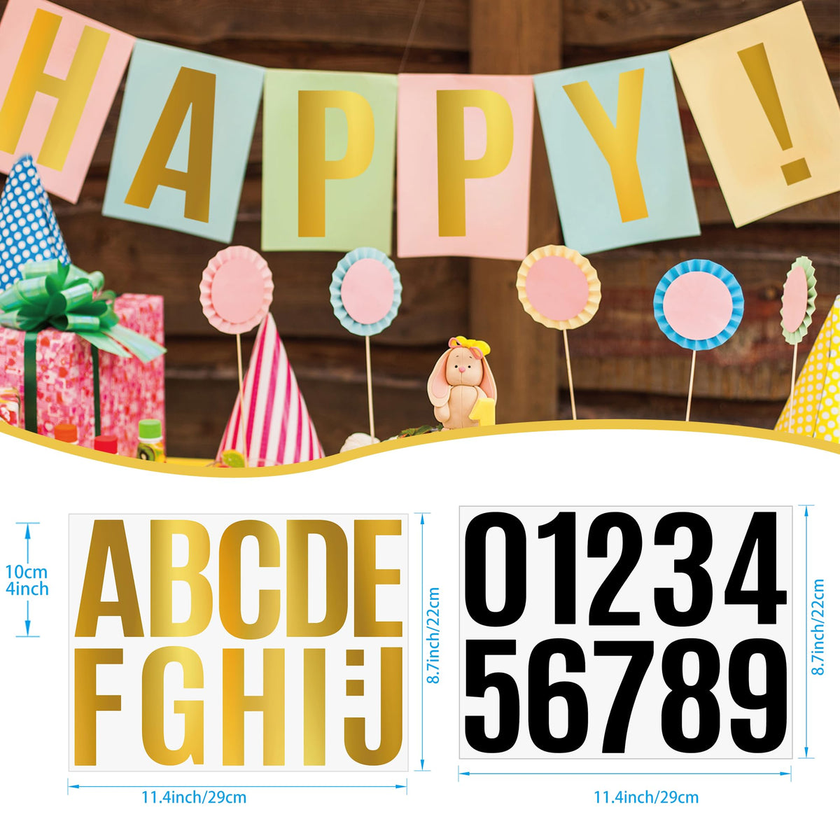 Metsyth waterproof vinyl letters suitable for indoor and outdoor use.