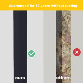 Metty Metal curved ends provide comfortable grip and safety