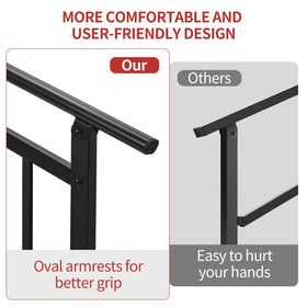 Metty Metal durable iron handrail with a black finish for long outdoor use