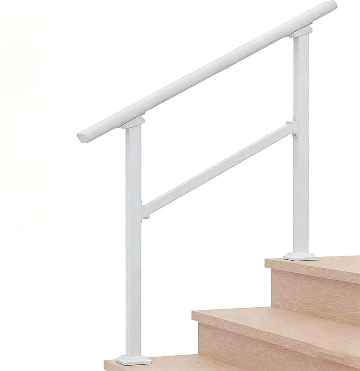 Metty Metal 3-step handrails installed on outdoor steps for added balance