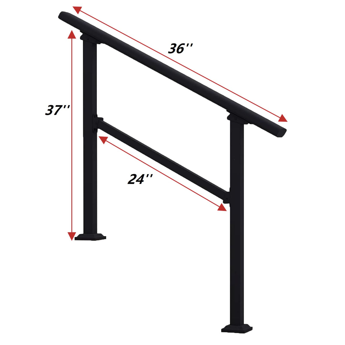 Metty Metal indoor stair railing kit offers sturdy safety and easy installation.
