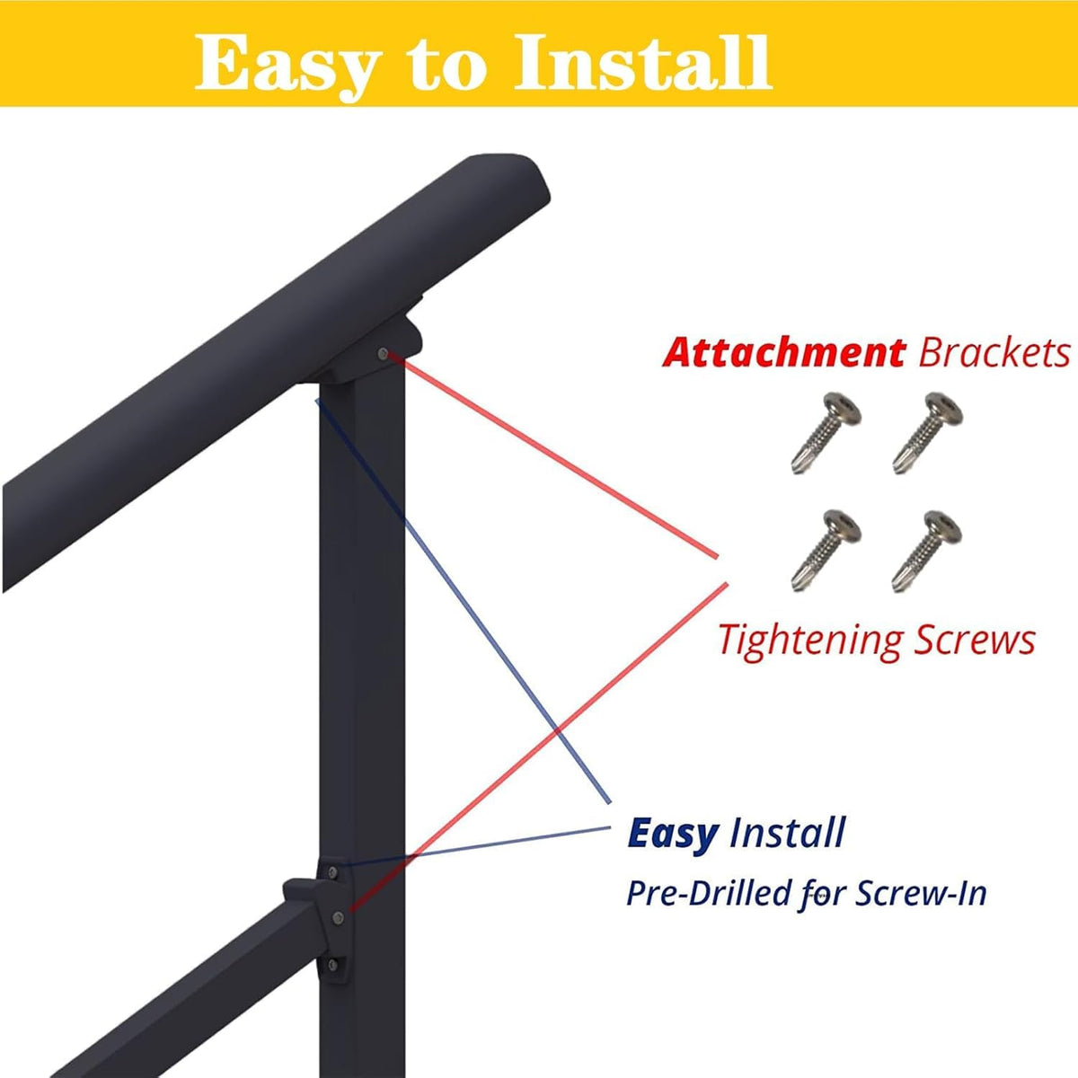 Metty Metal porch rail kit suitable for multiple locations