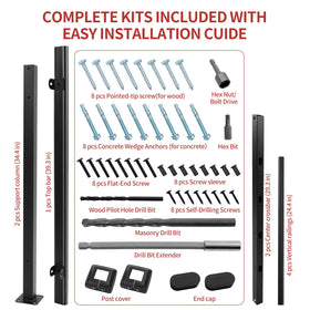 Metty Metal adjustable handrail for 2-step stairs with smooth operation