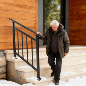 Metty Metal weather-ready design ensures safe grip during rain and snow