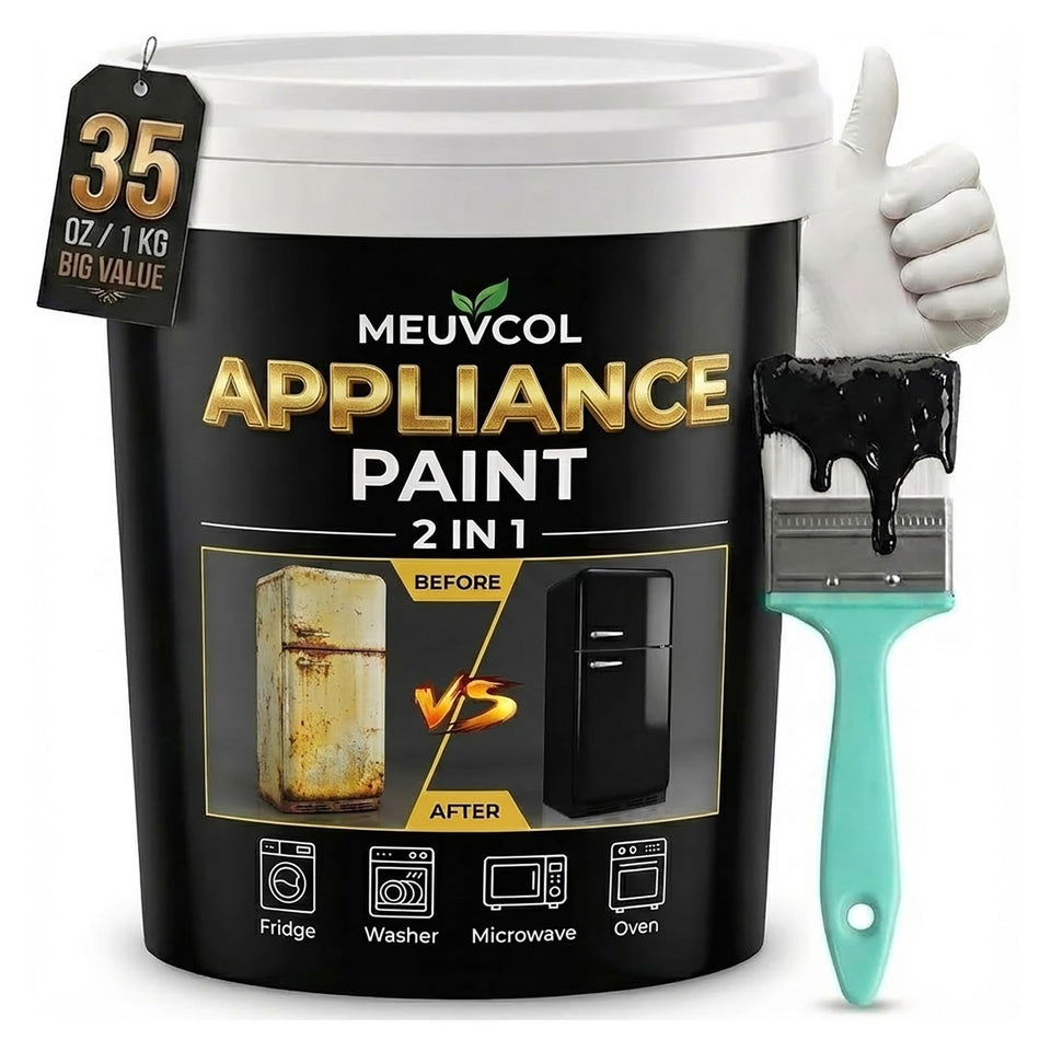 Meuvcol appliance paint bottle with 35oz black formula for durable touch-ups