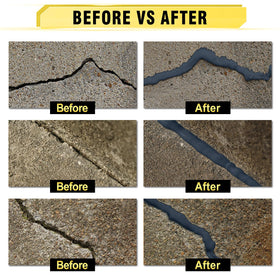 Meuvcol crack filler being injected into a concrete crack
