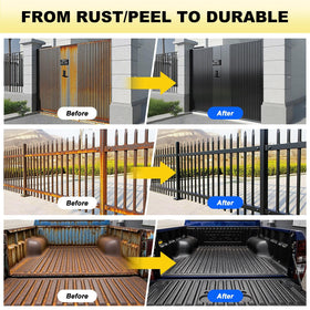 Meuvcol Metal Paint quick-drying formula speeds up outdoor projects.
