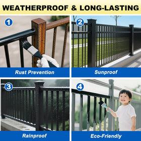 Meuvcol Metal Paint indoors outdoors versatility protects gates and furniture.