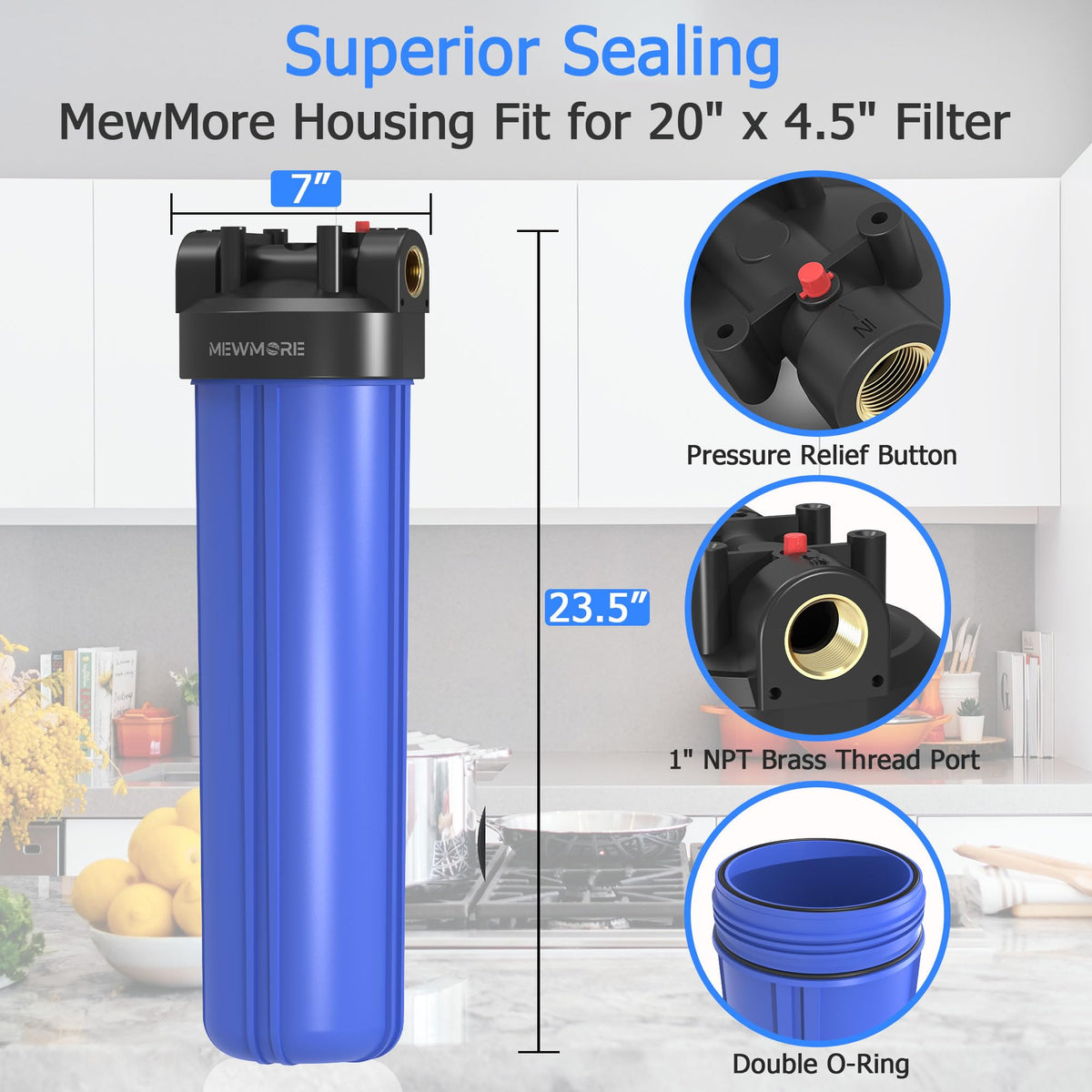 MewMore WHB20 installation bracket for secure mounting in-line
