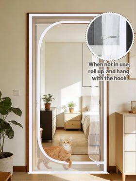 MEWTOGO reinforced cat screen door breathable nano mesh maintains airflow.