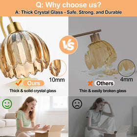 Meybiok dimmable vanity light compatible with dimmable bulbs