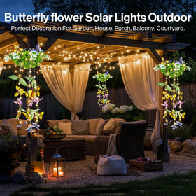 MEYCEMT Colorful garden lights make a cheerful outdoor gift for birthdays.