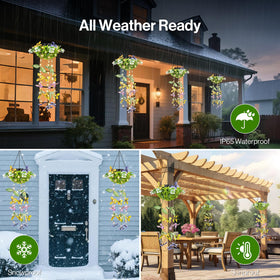 MEYCEMT Night glow butterfly lights provide soft ambient lighting along pathways.
