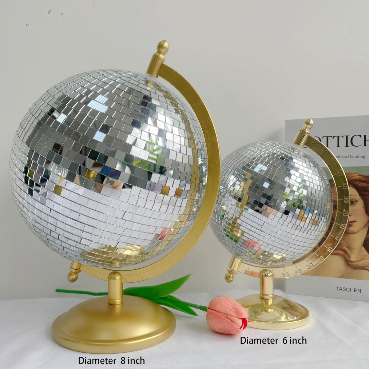 MFGDISCO disco ball globe office decor for a stylish desk accent.