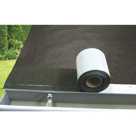 MFM ShingleStarter seal tab installation view demonstrates quick wind-resistant roof start on deck