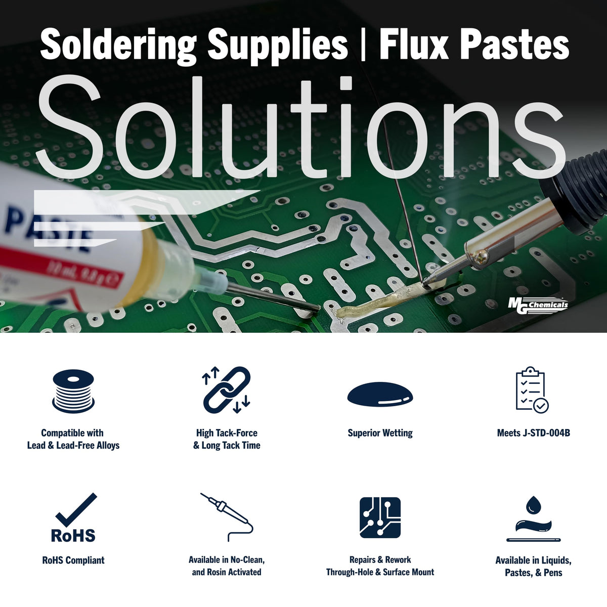 MG Chemicals 8341 flux paste 10ml tube for quick on-site repairs