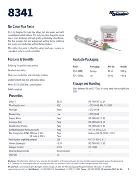 MG Chemicals 8341 flux paste leaves non-corrosive residue after soldering