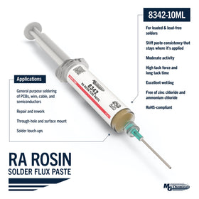 MG Chemicals 8341 flux paste with plunger and tip for accurate dosing