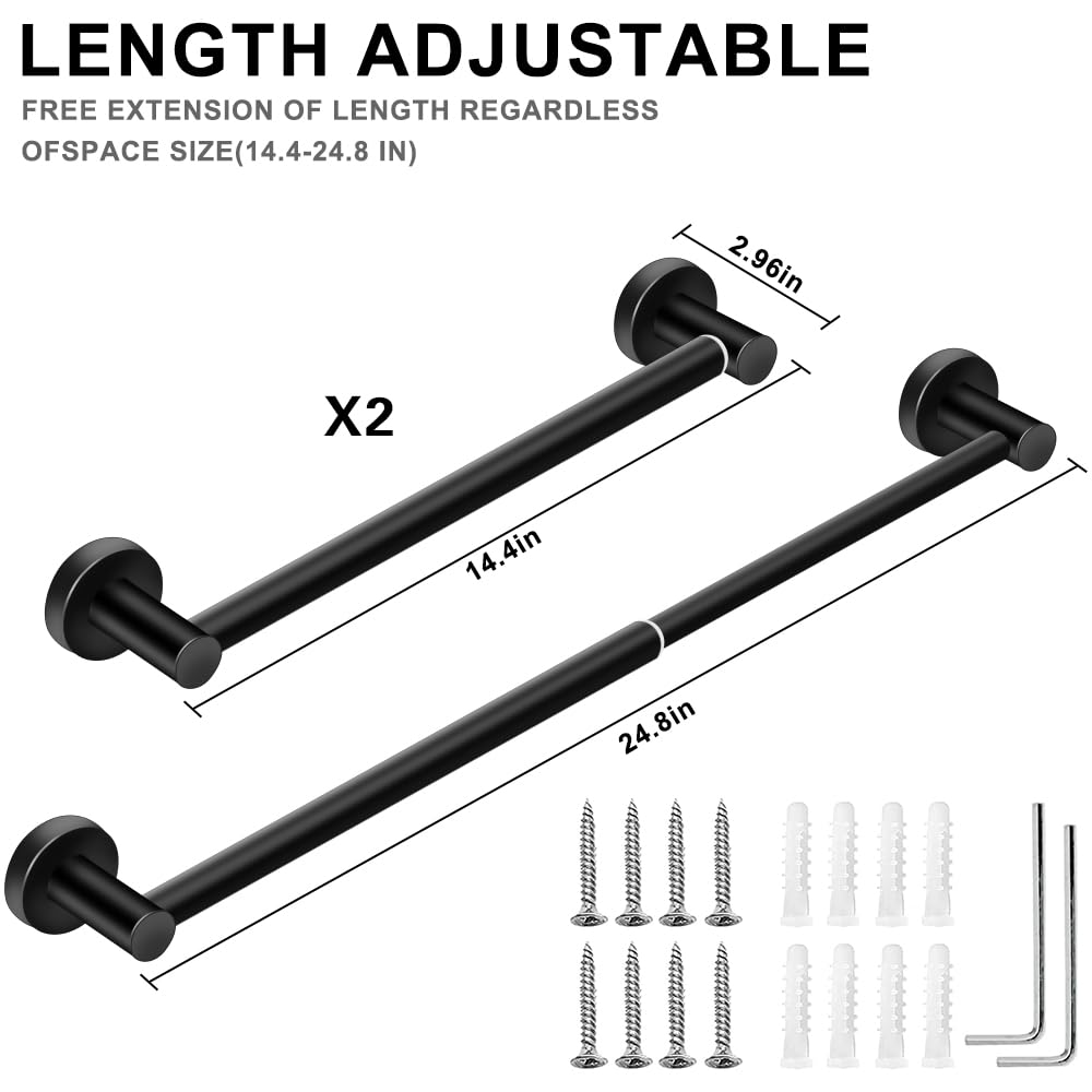 MGahyi towel bar wall-mount installation for quick, tidy bathroom organization