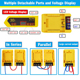 Compatible with Dewalt 12-30V batteries for versatile power wheels and DIY projects.