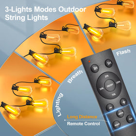MGVIH ST38 vintage bulbs with 2700K warm glow for charming backyard gatherings