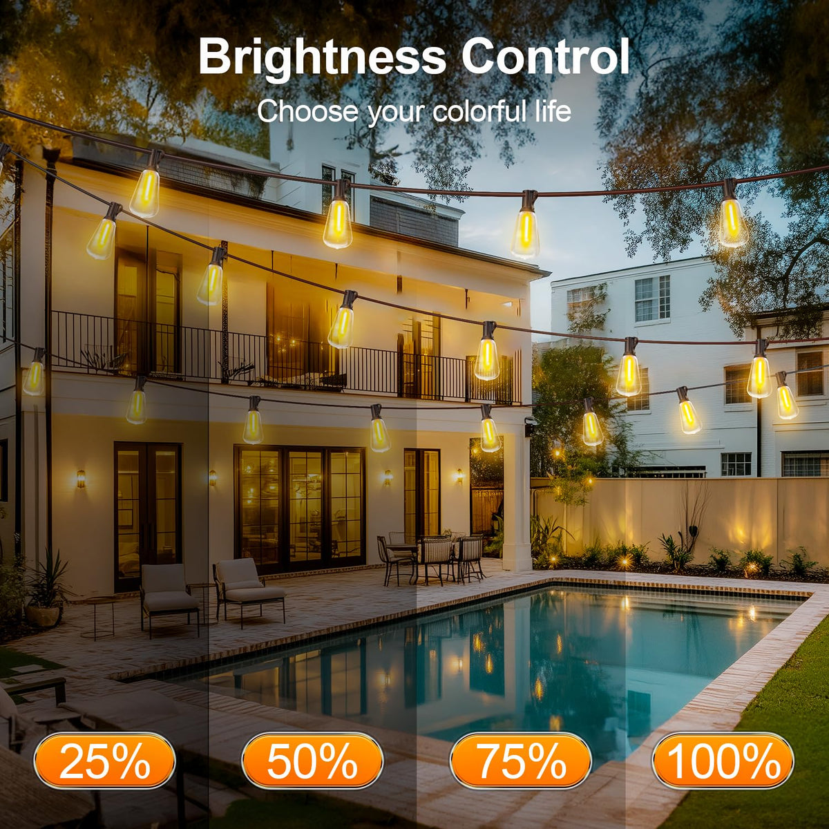 MGVIH weatherproof outdoor lights withstood rain and wind