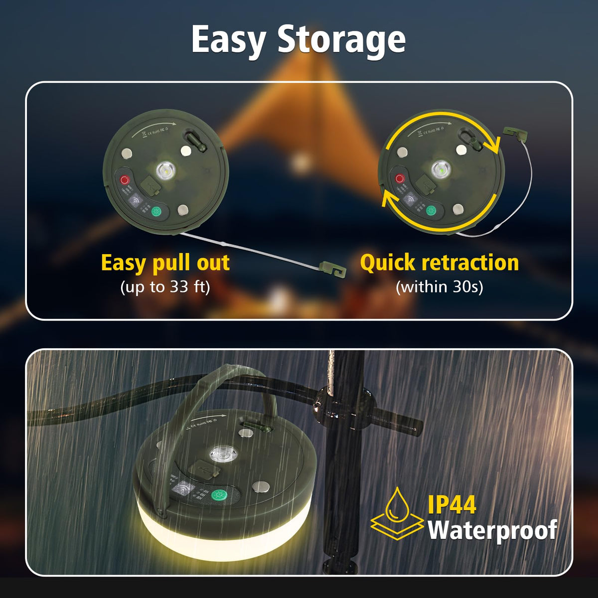MGYIF 14 lighting modes adapt to any outdoor setting.