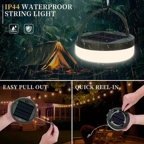 MGYIF Solar Camping Lights 13 modes for versatile ambience.