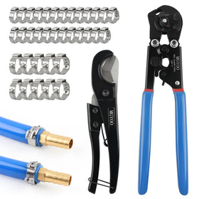 MGYOO PEX Crimping Tool Kit in use for quick, reliable plumbing projects