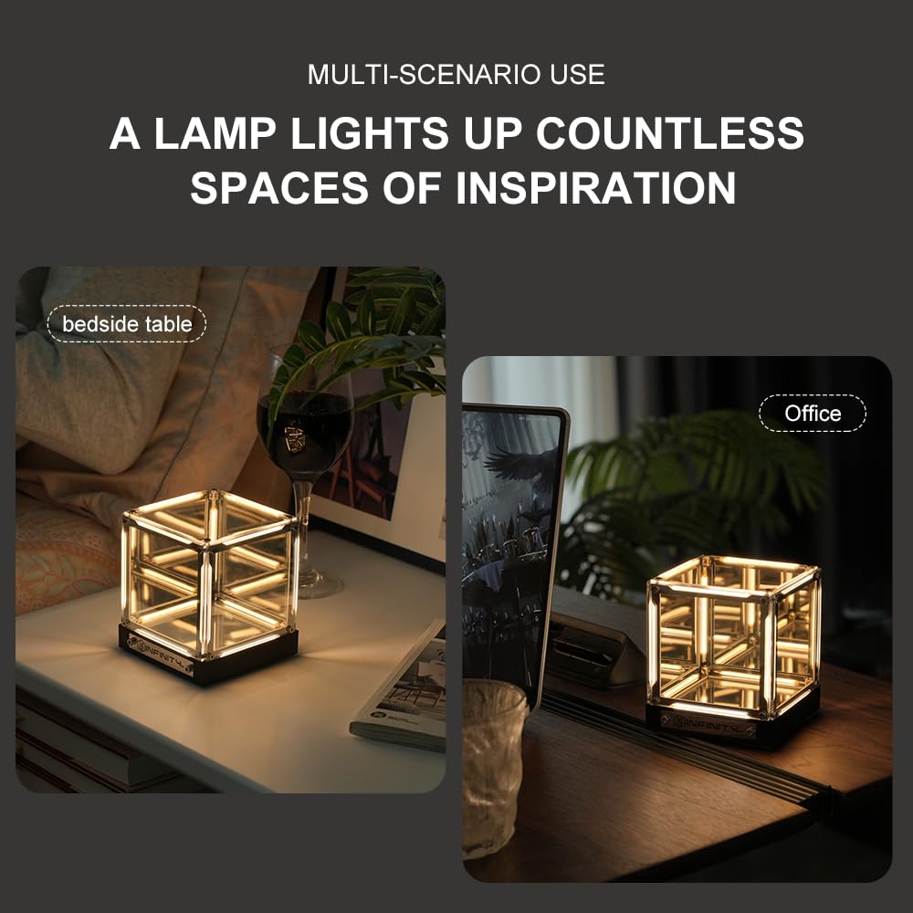 Mhaohuofu Infinity Cube Light illuminated tunnel for futuristic mood lighting