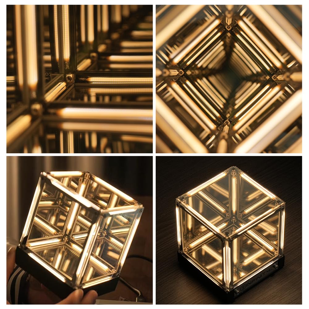 Mhaohuofu Infinity Cube Light side view highlights compact desk decor