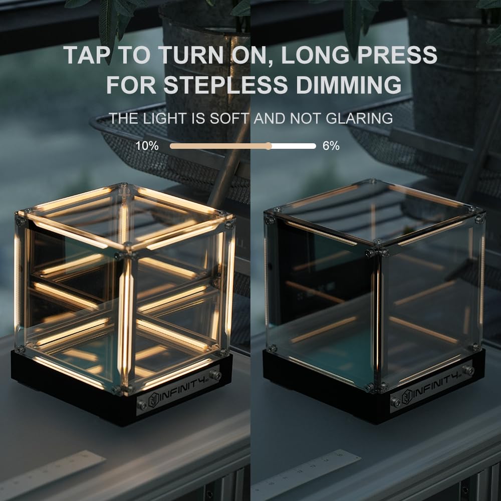 Mhaohuofu Infinity Cube Light touch dimming in action for customizable ambience