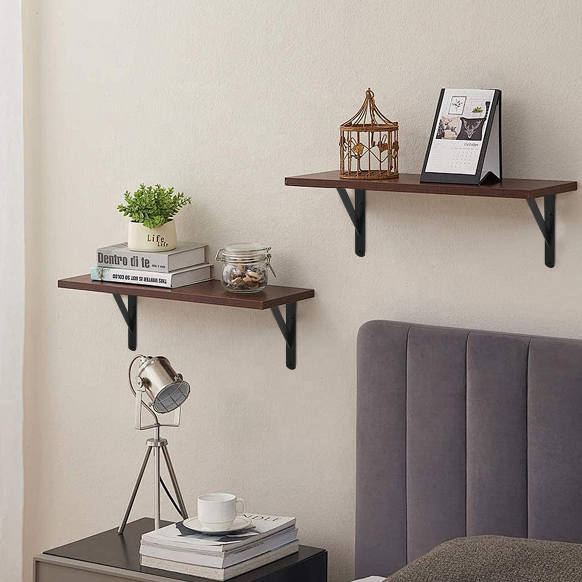 MHMYDZ 12-pack shelf brackets for kitchen and office organization