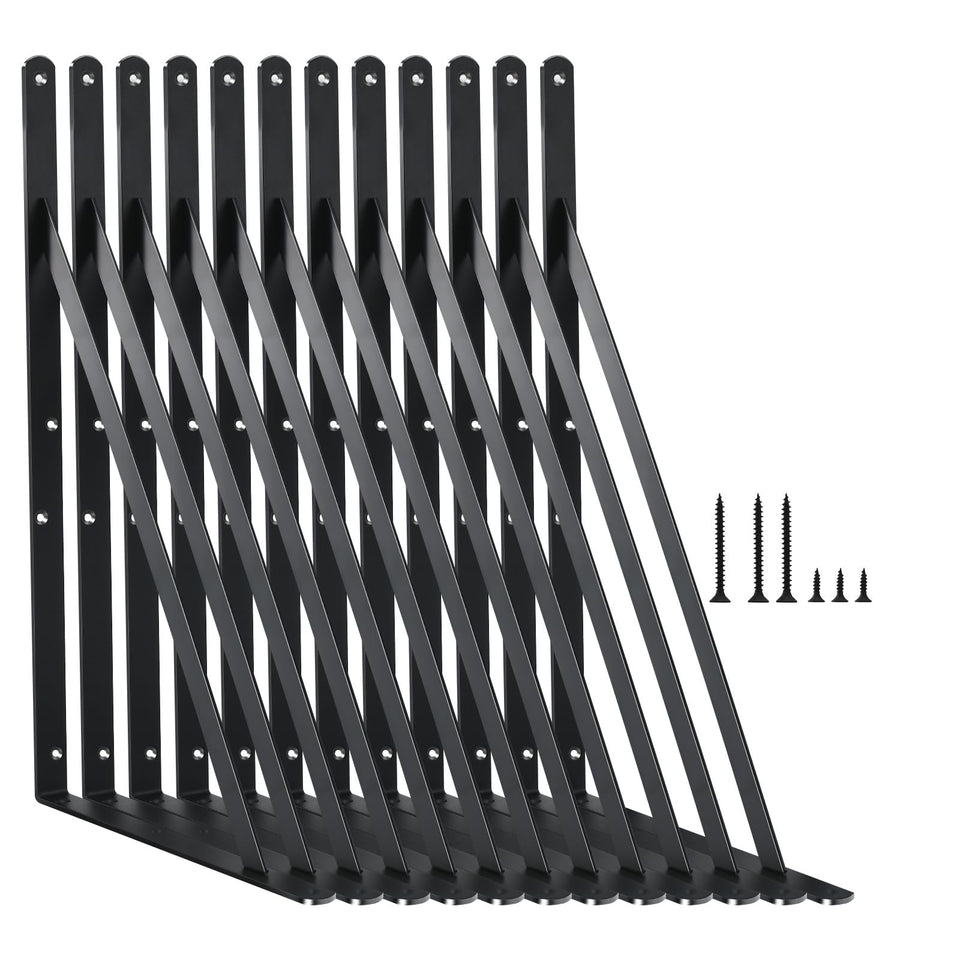 MHMYDZ 12-pack brackets in box packaging ready for quick wall mounting and heavy-duty support