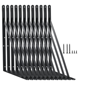 MHMYDZ 12-pack brackets wall-mounted for strong shelf support